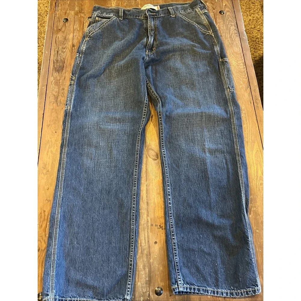 Vintage Levis Jeans Mens 36x32 Carpenter Loose Straight Blue Y2K Baggy Workwear